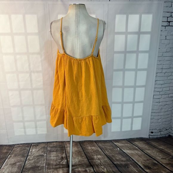 Lulu's Gold Halter Sundress Sleeveless Mini - Picture 5 of 10